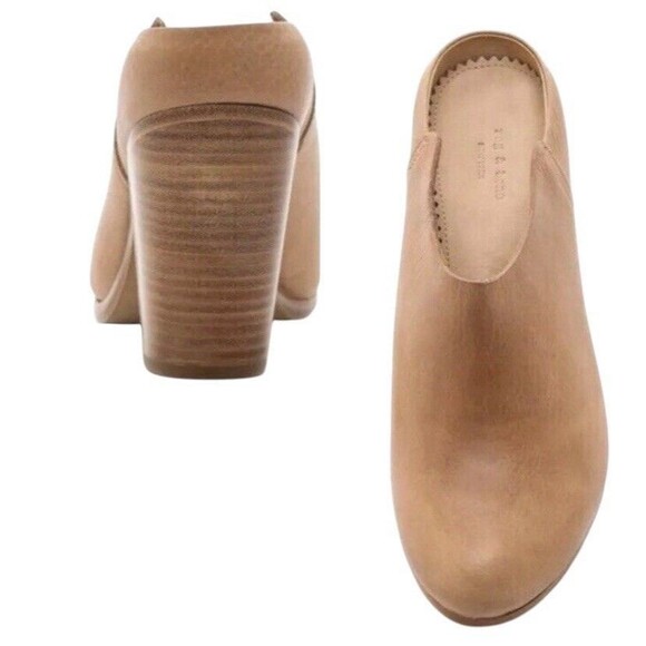 RAG & BONE Sable Enid Leather Mule Size 8 OR 38 1/2 Very Gently Pre-Owned - Picture 2 of 10